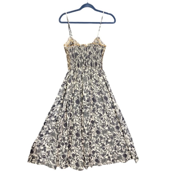 Free People Sweet Nothings Smocked Floral Gauze Midi Dress - Picture 5 of 6